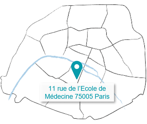 Carte vide de Paris par arrondissement - Localisation de notre M2A avec adresse